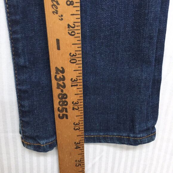 TRUE RELIGION Cora Jean Women 24 (actual 28x34) Straight Slim Stretch Blue Denim - Picture 11 of 12